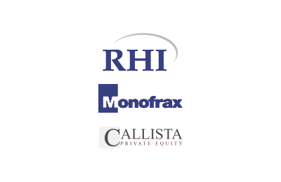 Logo's of RHI sold Monofrax to Callista Private Equity 