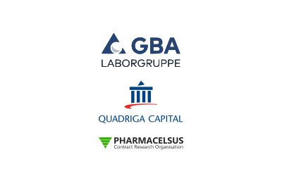 Logo's of Pharmacelsus sold to GBA backed by Quadriga Capital