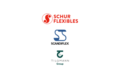 Logo's of Schur Flexibles acquired Scandiflex from Tilgmann Group