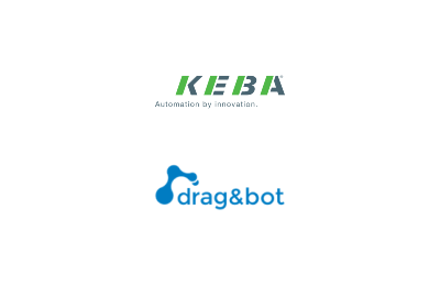 Logo's of KEBA acquired drag&bot from the founders and Speedinvest