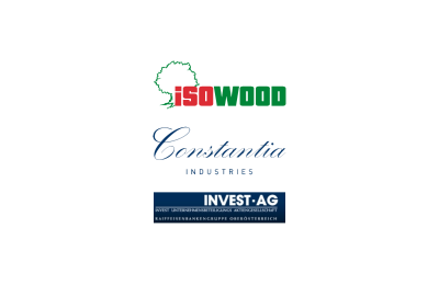 Logo's of The later CEO acquired Isowood from Constantia, financed by Invest AG