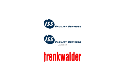 Logo's of ISS sold its business unit temporary staffing to Trenkwalder