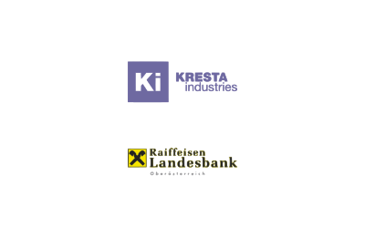 Logo's of Kresta Industries financed by Raiffeisen Landesbank 