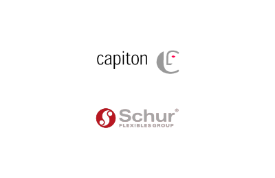 Logo's of Capiton and new management acquired Schur Flexibles from Schur Packaging Group