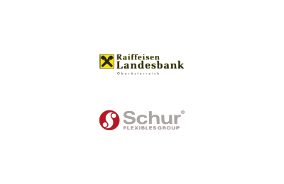 Logo's of Raiffeisen Landesbank provided an acquisition financing to Schur Flexibles Group