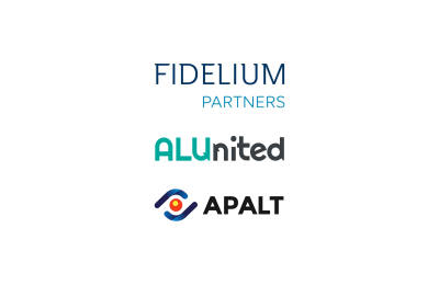 Logo's of Fidelium Partners sold its portfolio companies ALUnited A/S and ALUnited SAS to APALT [SZSE:002540]