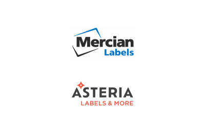 Logo's of The shareholders sold Mercian Labels to Asteria Group